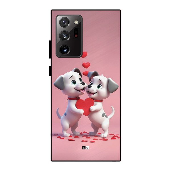 Two Puppies Together Metal Back Case for Galaxy Note 20 Ultra