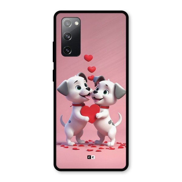 Two Puppies Together Metal Back Case for Galaxy S20 FE 5G