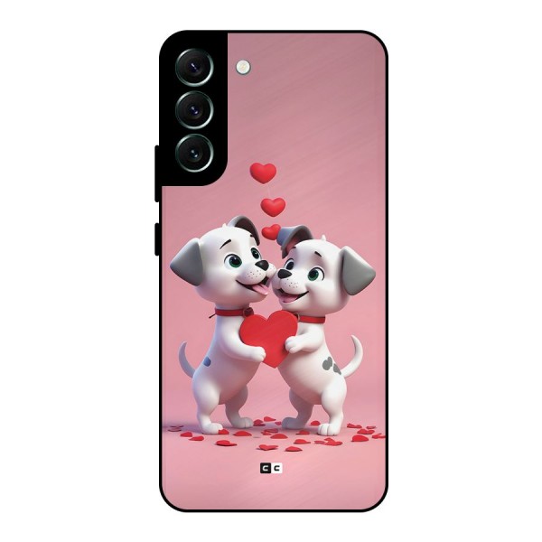 Two Puppies Together Metal Back Case for Galaxy S22 Plus 5G