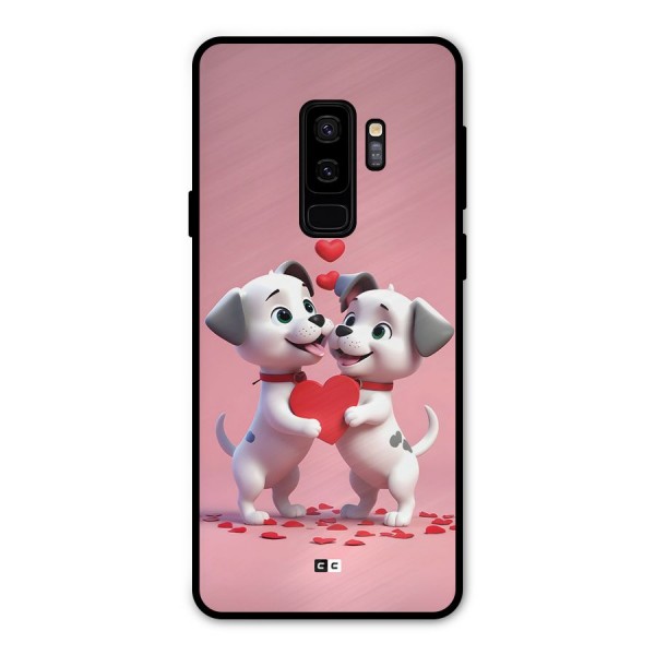 Two Puppies Together Metal Back Case for Galaxy S9 Plus