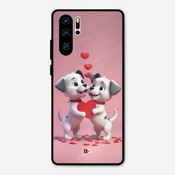 Two Puppies Together Metal Back Case for Huawei P30 Pro