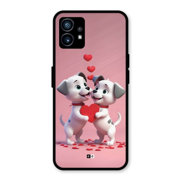Two Puppies Together Metal Back Case for Nothing Phone 1