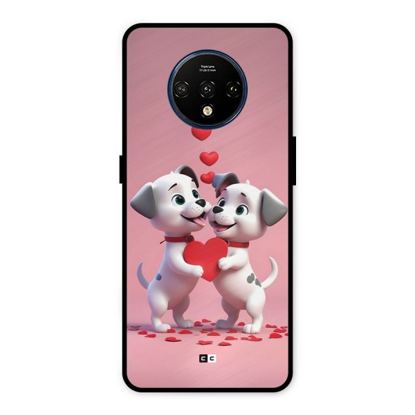 Two Puppies Together Metal Back Case for OnePlus 7T