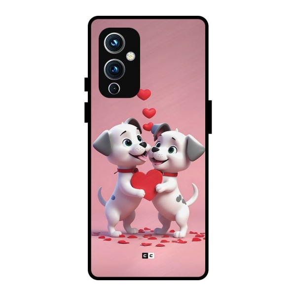 Two Puppies Together Metal Back Case for OnePlus 9