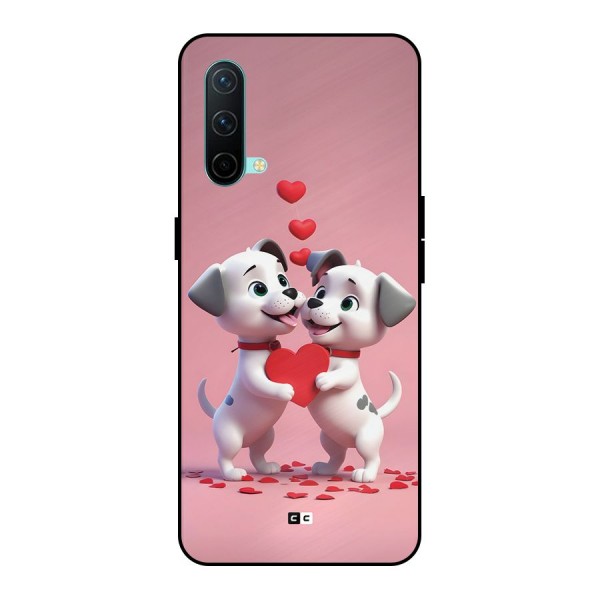 Two Puppies Together Metal Back Case for OnePlus Nord CE 5G