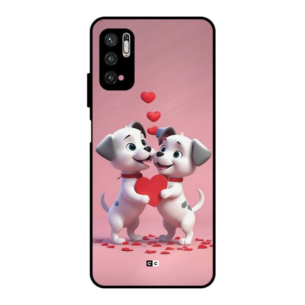 Two Puppies Together Metal Back Case for Poco M3 Pro 5G