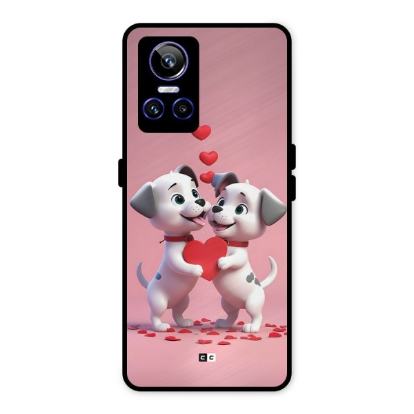Two Puppies Together Metal Back Case for Realme GT Neo 3