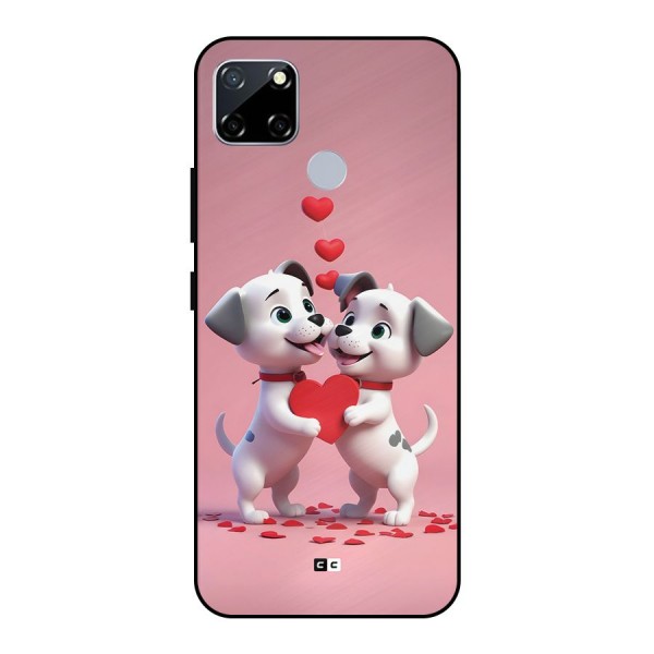 Two Puppies Together Metal Back Case for Realme Narzo 30A
