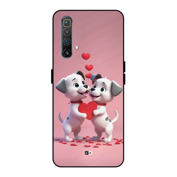 Two Puppies Together Metal Back Case for Realme X3