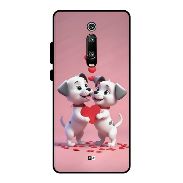Two Puppies Together Metal Back Case for Redmi K20 Pro