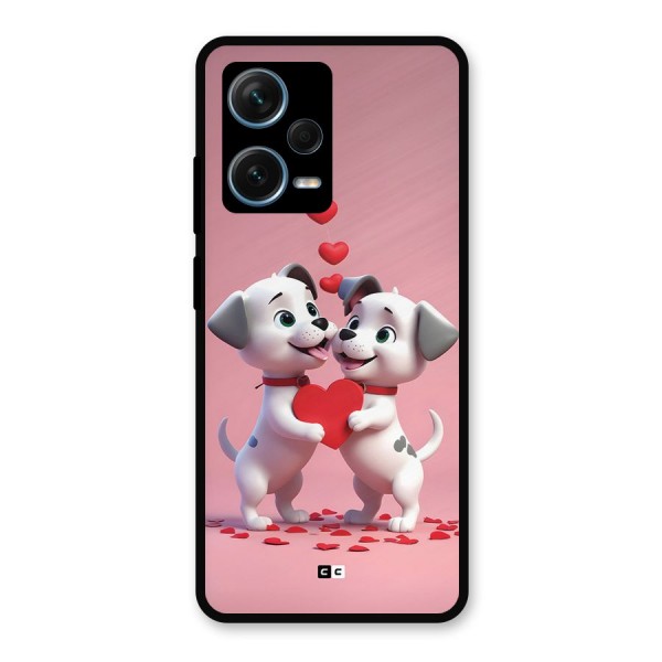 Two Puppies Together Metal Back Case for Redmi Note 12 Pro Plus 5G