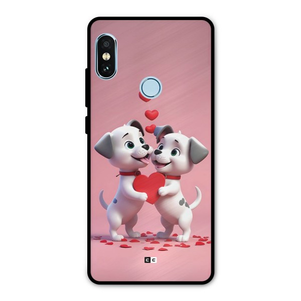 Two Puppies Together Metal Back Case for Redmi Note 5 Pro
