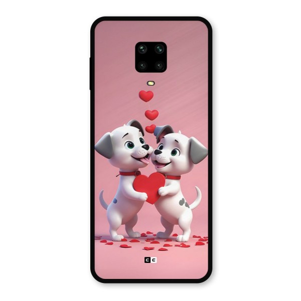Two Puppies Together Metal Back Case for Redmi Note 9 Pro Max