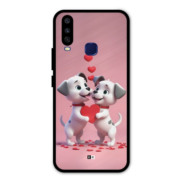Two Puppies Together Metal Back Case for Vivo U10
