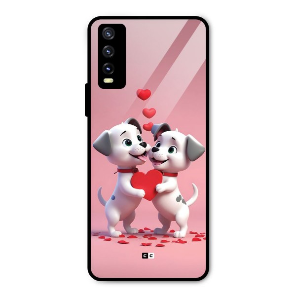 Two Puppies Together Metal Back Case for Vivo Y20i