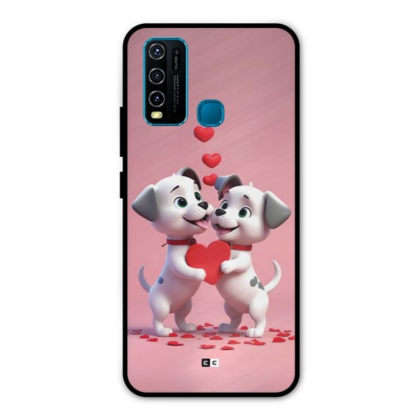 Two Puppies Together Metal Back Case for Vivo Y50