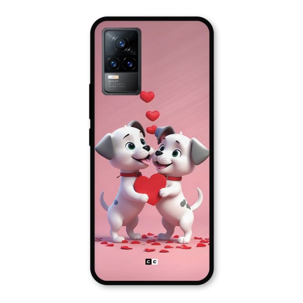 Two Puppies Together Metal Back Case for Vivo Y73