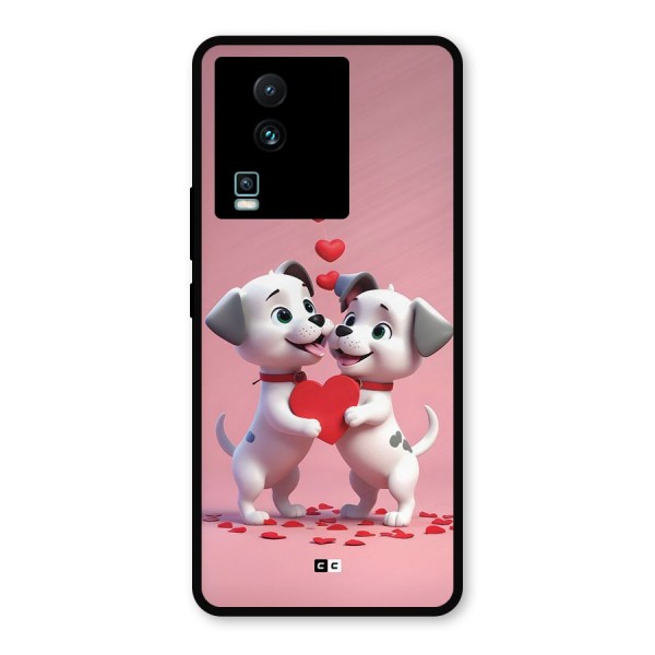 Two Puppies Together Metal Back Case for iQOO Neo 7 Pro