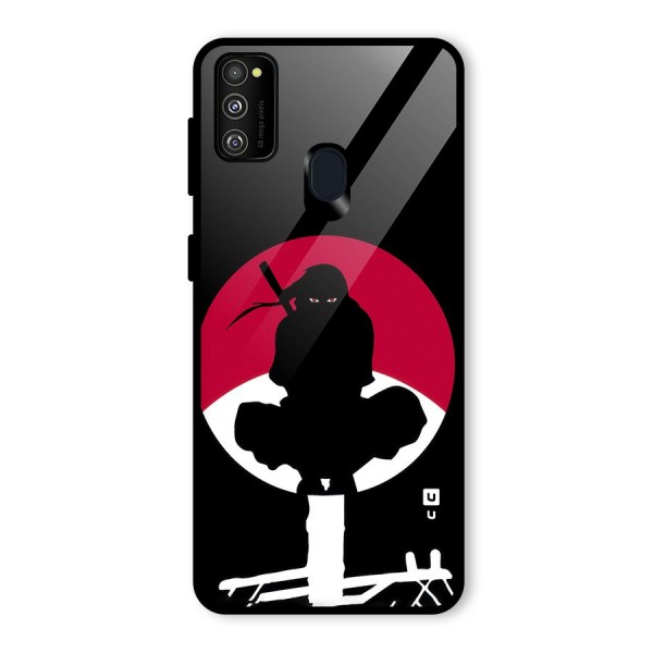 Uchiha Itachi Minimalist Glass Back Case for Galaxy M21