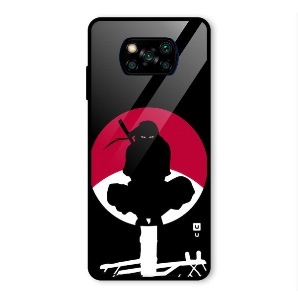 Uchiha Itachi Minimalist Glass Back Case for Poco X3 Pro