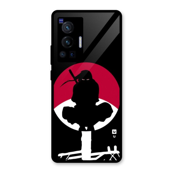 Uchiha Itachi Minimalist Glass Back Case for Vivo X70 Pro