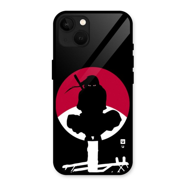 Uchiha Itachi Minimalist Glass Back Case for iPhone 13