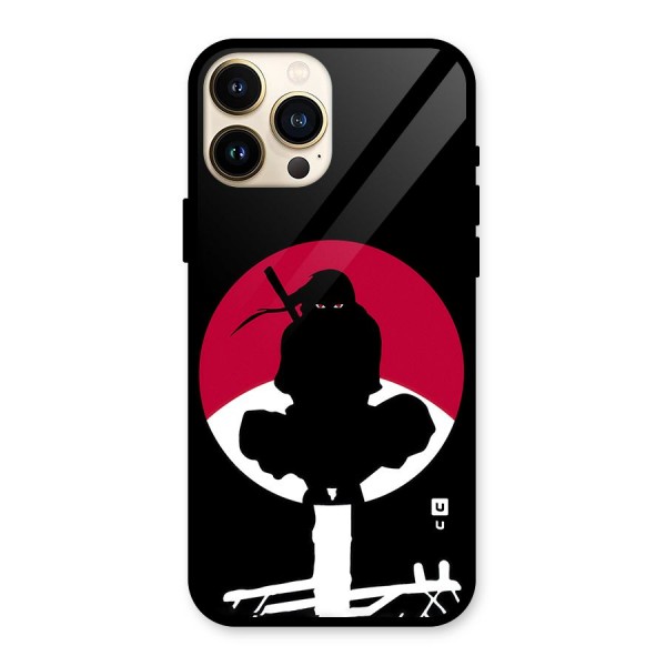 Uchiha Itachi Minimalist Glass Back Case for iPhone 13 Pro Max