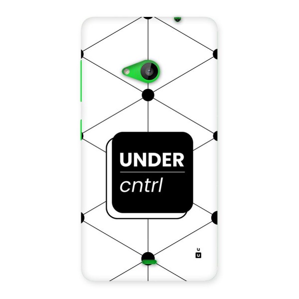 Under Control Back Case for Lumia 535