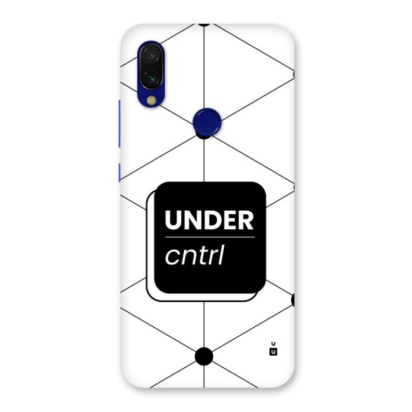 Under Control Back Case for Redmi Y3