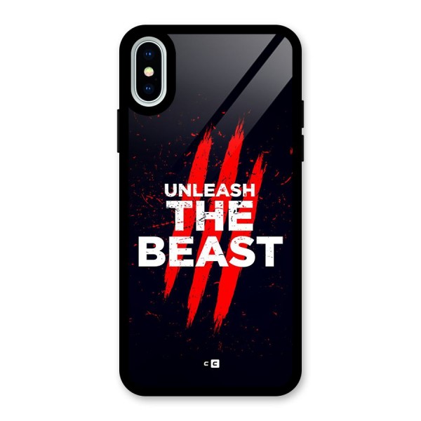 Unleash The Beast Glass Back Case for iPhone X