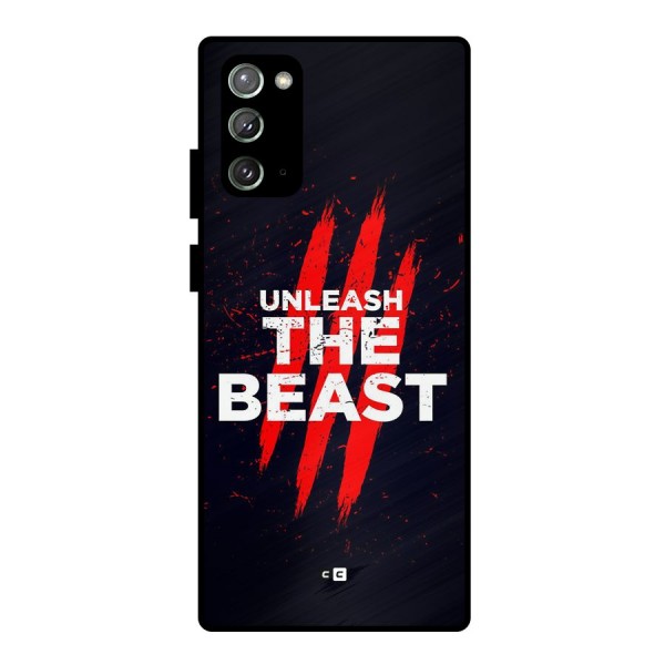 Unleash The Beast Metal Back Case for Galaxy Note 20