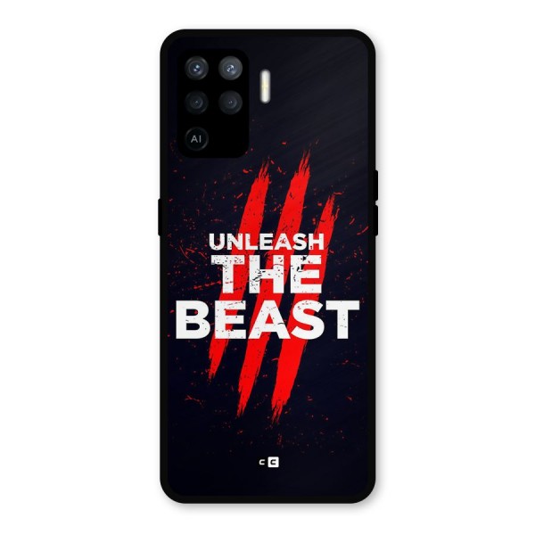 Unleash The Beast Metal Back Case for Oppo F19 Pro
