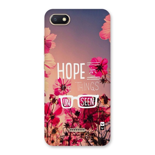 Unseen Hope Back Case for Redmi 6A