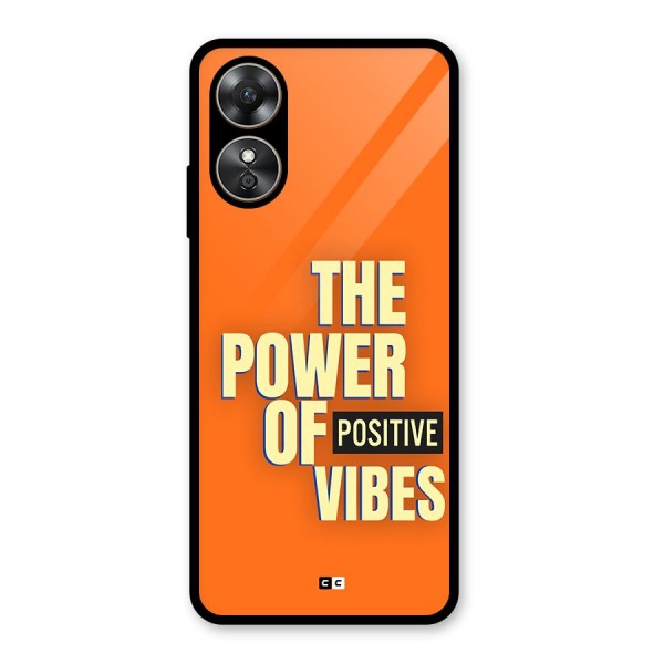 Upbeat Vibes Glass Back Case for Oppo A17