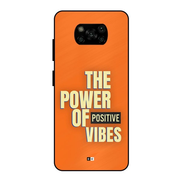 Upbeat Vibes Metal Back Case for Poco X3