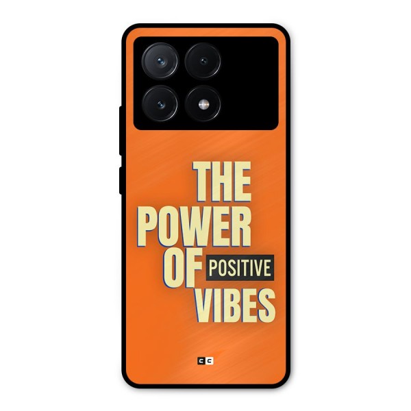 Upbeat Vibes Metal Back Case for Poco X6 Pro