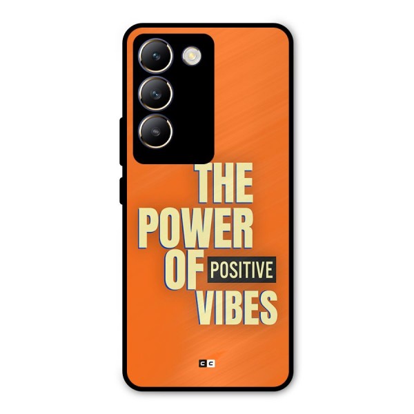 Upbeat Vibes Metal Back Case for Vivo Y200e