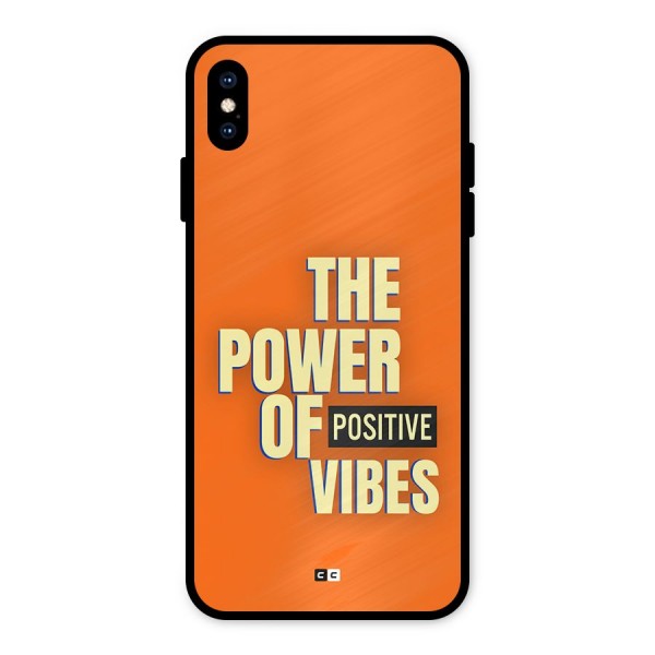Upbeat Vibes Metal Back Case for iPhone XS Max
