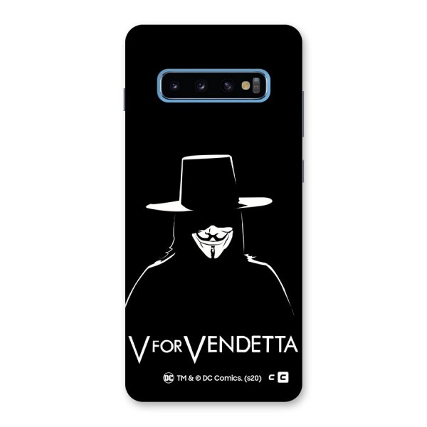 V for Vendetta Minimal Back Case for Galaxy S10 Plus