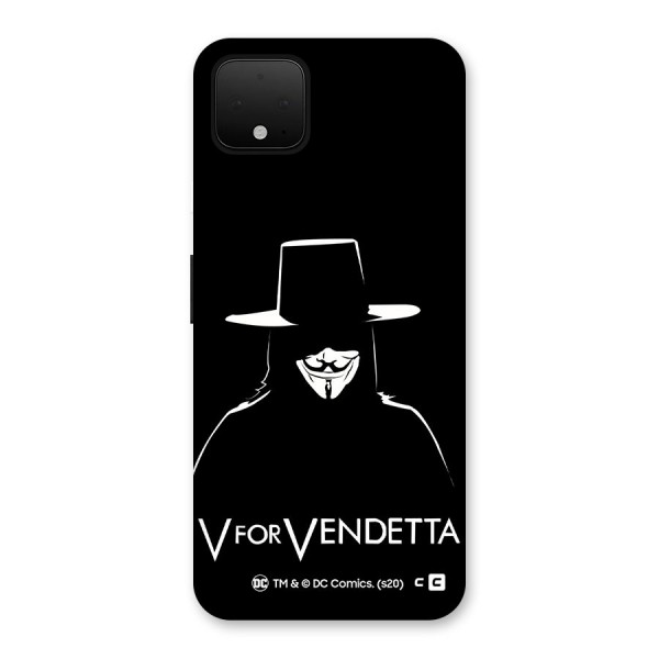 V for Vendetta Minimal Back Case for Google Pixel 4 XL
