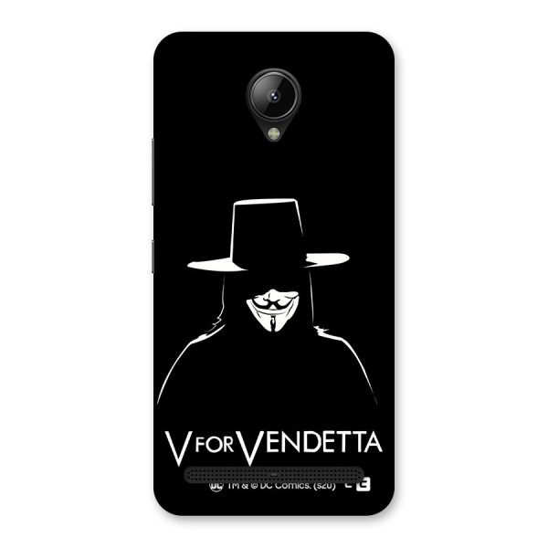 V for Vendetta Minimal Back Case for Lenovo C2
