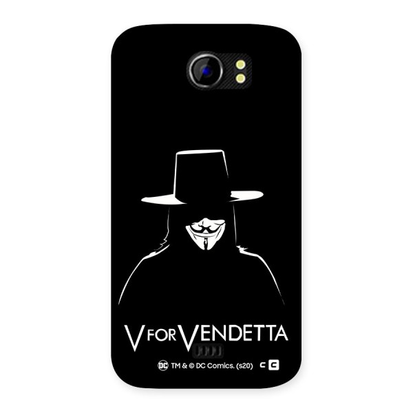V for Vendetta Minimal Back Case for Micromax Canvas 2 A110