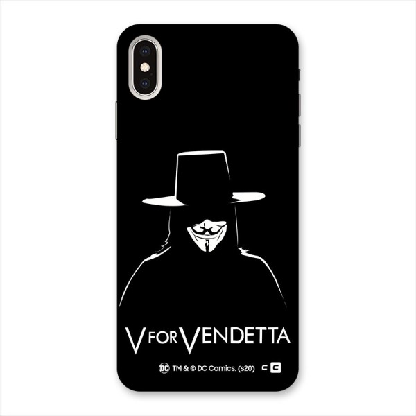 V for Vendetta Minimal Back Case for iPhone XS Max