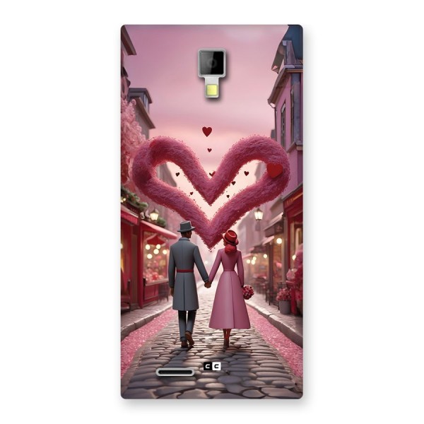Valetines Couple Walking Back Case for Canvas Xpress A99