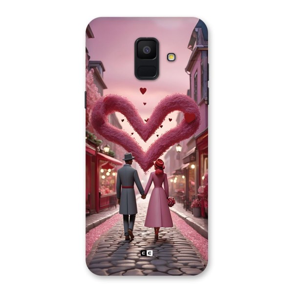 Valetines Couple Walking Back Case for Galaxy A6 (2018)