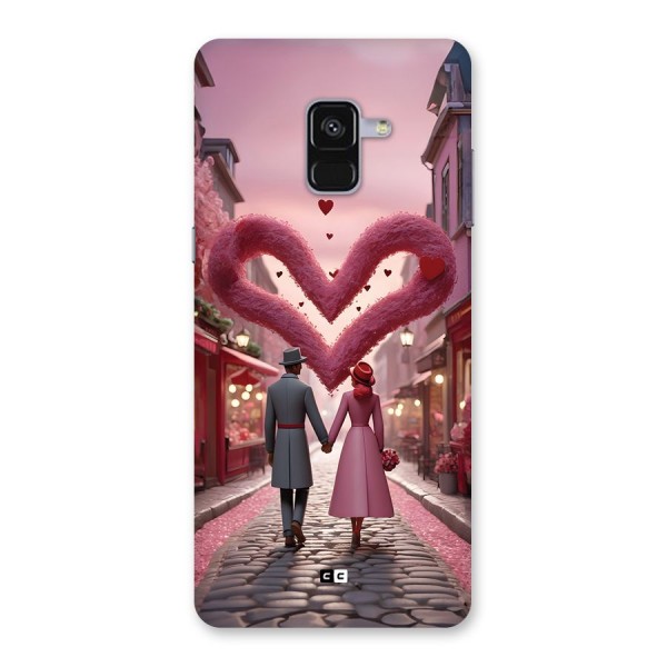 Valetines Couple Walking Back Case for Galaxy A8 Plus