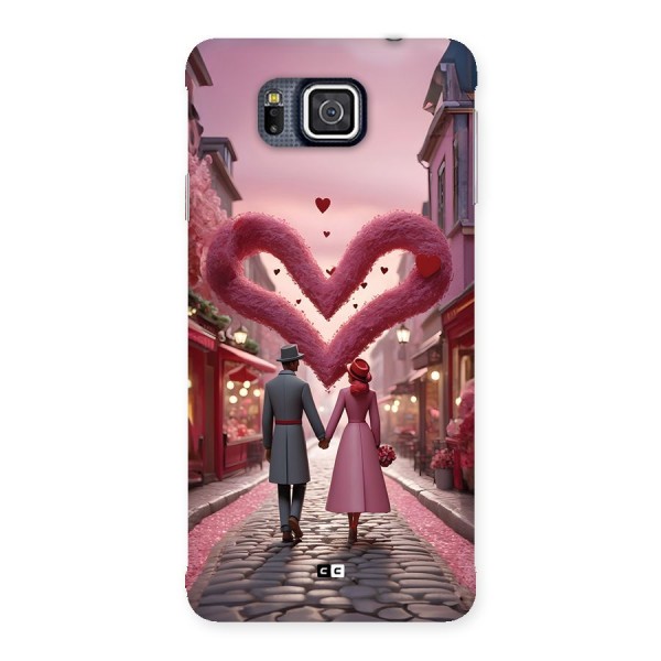Valetines Couple Walking Back Case for Galaxy Alpha
