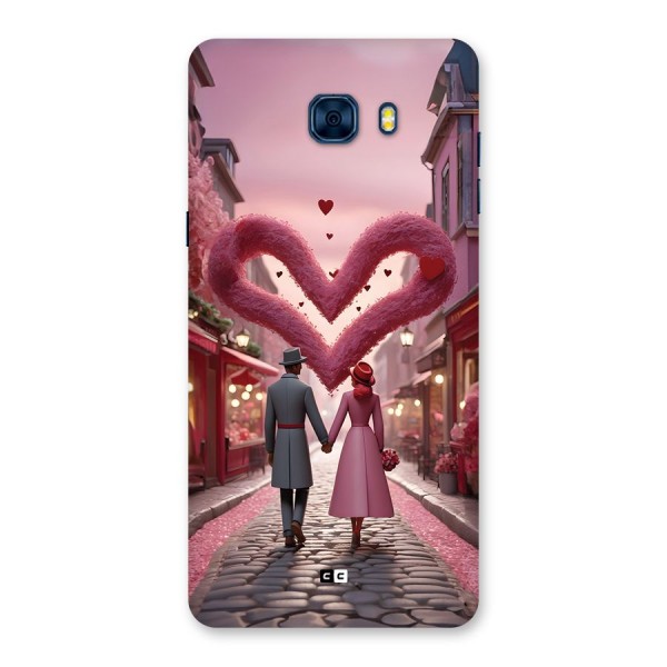 Valetines Couple Walking Back Case for Galaxy C7 Pro