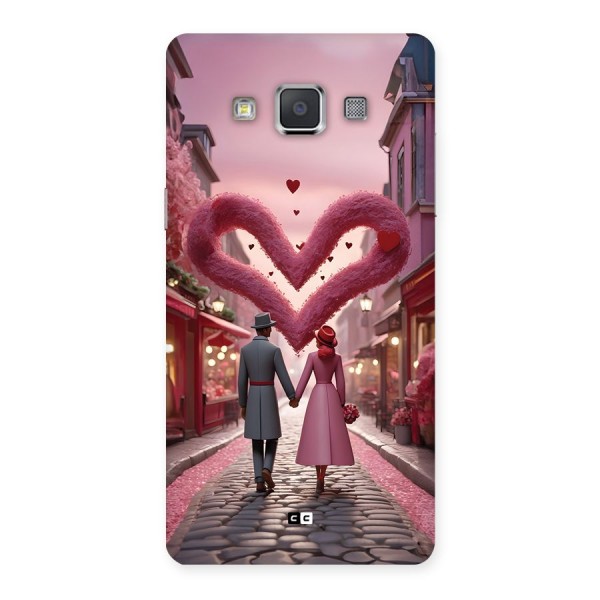 Valetines Couple Walking Back Case for Galaxy Grand 3