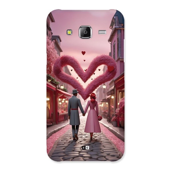 Valetines Couple Walking Back Case for Galaxy J5